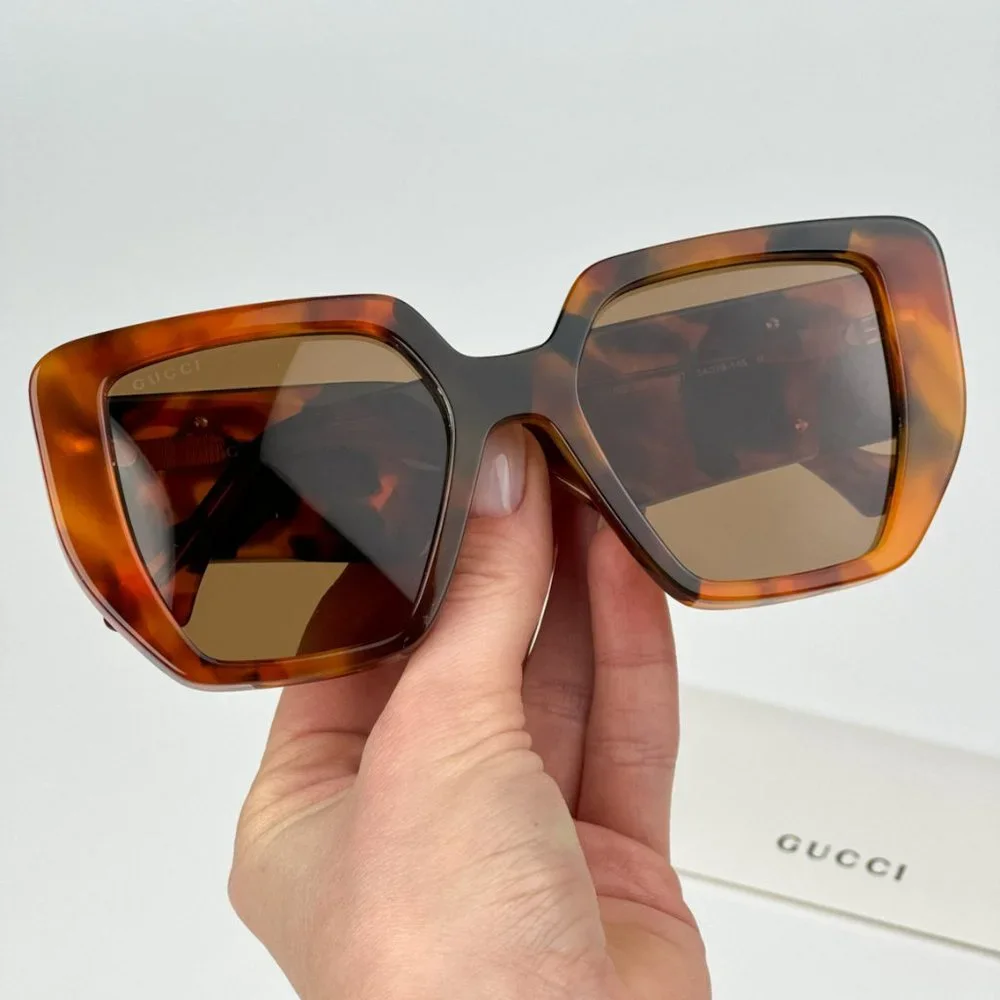 Gucci GG0956S 007 BRAND NEW Sunglasses Havana Brown Cat Eye Unisex GG 0956S - Picture 5 of 11